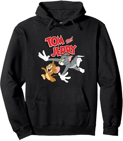 Amazon.com: Tom and Jerry Tongue Out Pullover Hoodie : Clothing